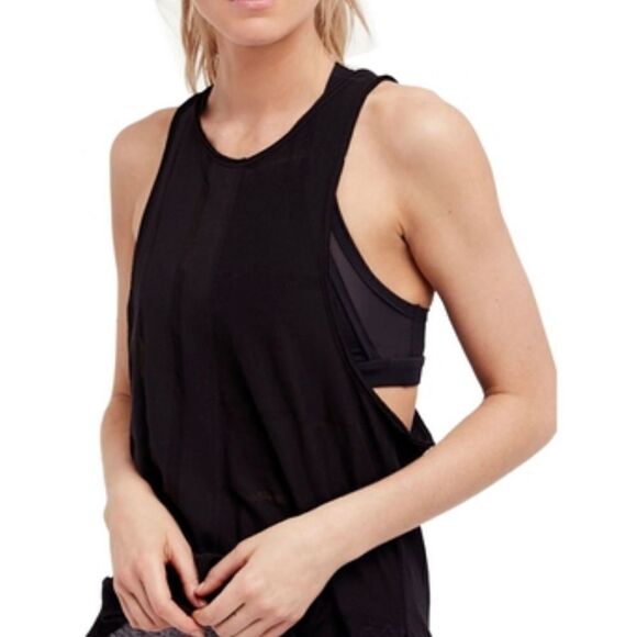 FREE People Women Together Black Racerback tank top - Picture 4 of 10
